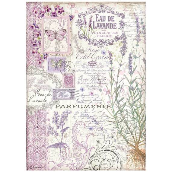 Papier Ry Owy A Stamperia Provence Eau De Lavande