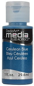 Fluid Acrylics - płynny pigment akrylowo-polimerowy - DecoArt - Cerulean Blue - modry