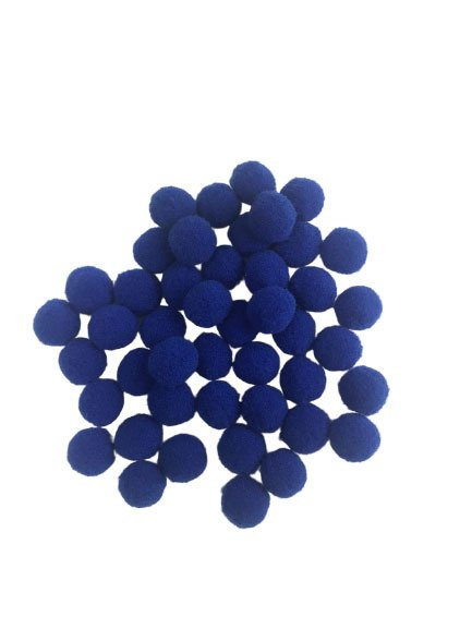 Klein POMPONS 48Stk./15mm Bommel Bastelmaterial Bälle zum Basteln, marineblau
