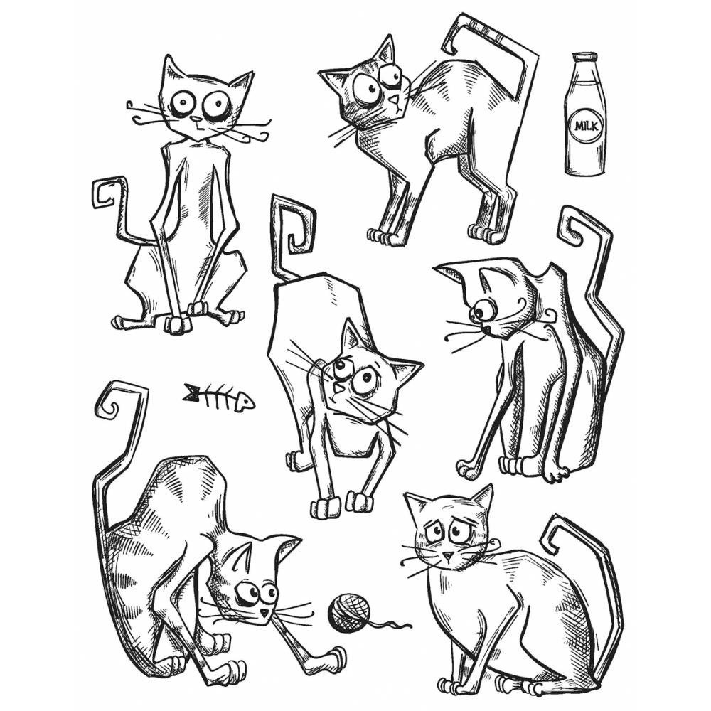 Stempel - Tim Holtz - Crazy Cats