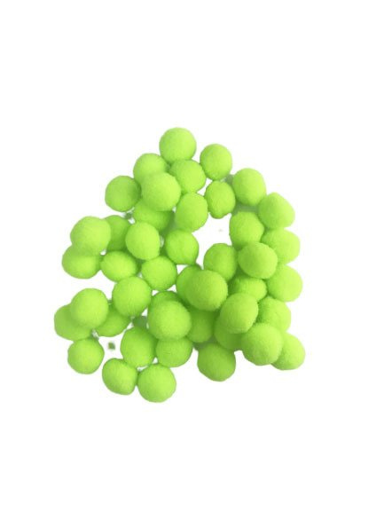 Klein POMPONS 48Stk./15mm Bommel Bastelmaterial Bälle zum Basteln, grün