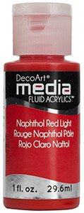 Fluid Acrylics - płynny pigment akrylowo-polimerowy - DecoArt - Napthol Red Light - czerwony