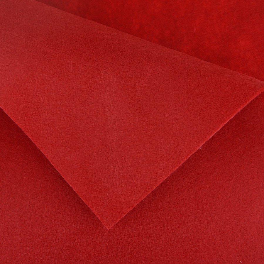 Bastelfilz 100% Polyester A4 Dekofilz Filzplatten Filzstoff 1.5mm, rot
