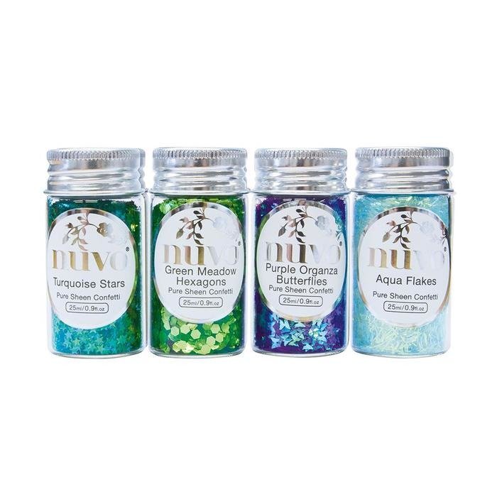 Tonic Nuvo Pure Sheen 4 Pack - Peacock Feathers Confetti