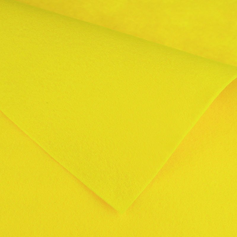 Bastelfilz 100% Polyester A4 Dekofilz Filzplatten Filzstoff 1.5mm, gelb