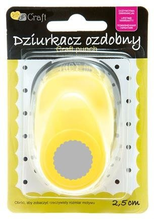 Dziurkacz ozdobny 2,5cm kółko z falbanką 2 - DPCraft