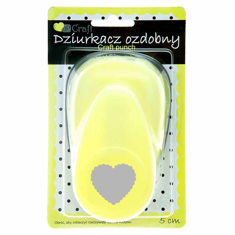 Dziurkacz ozdobny 5cm - serce falbanka