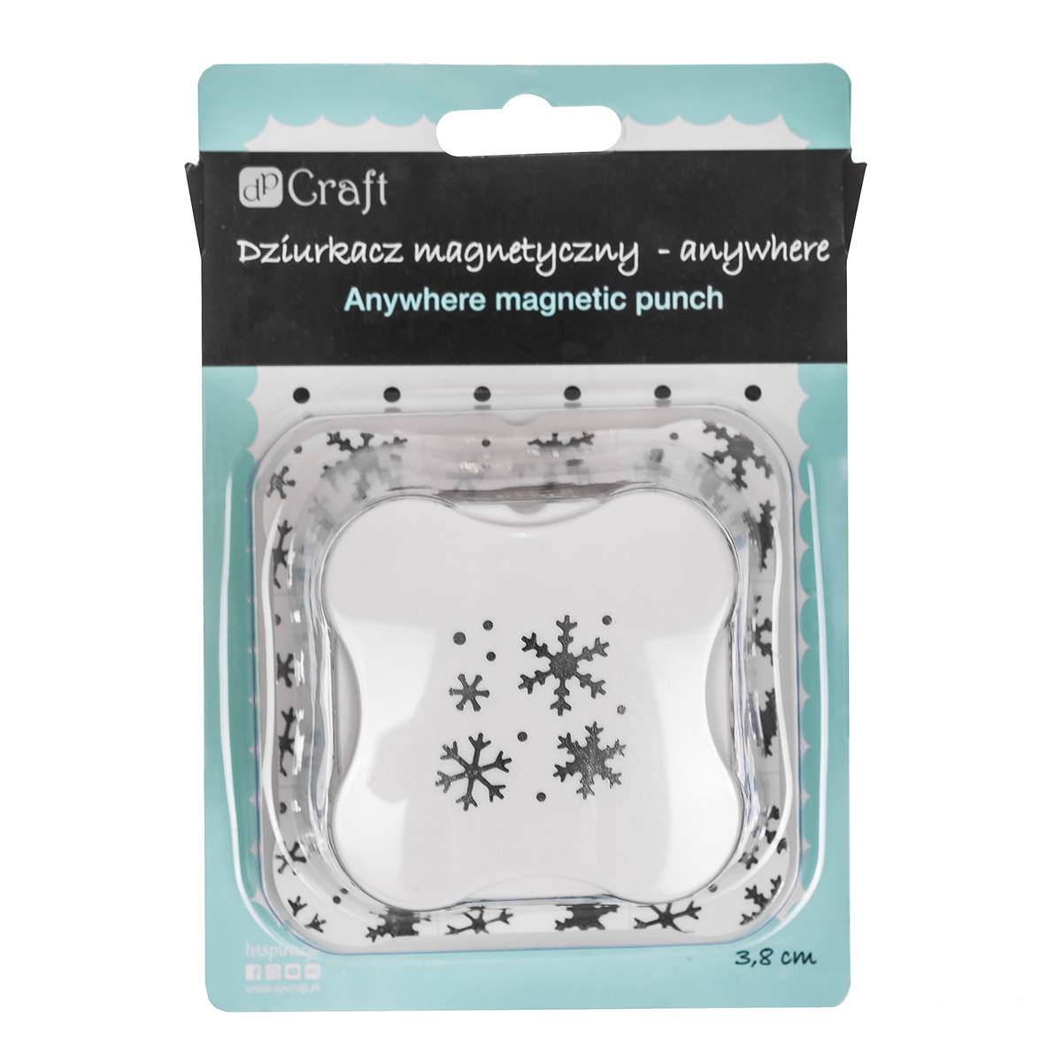 Dziurkacz magetyczny - DPCraft - Konfetti śnieżynki 3,8cm