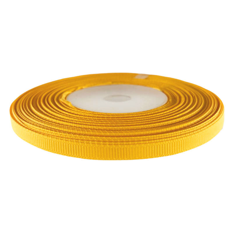 Ripsband 6 mm, gold 22,5 Meter