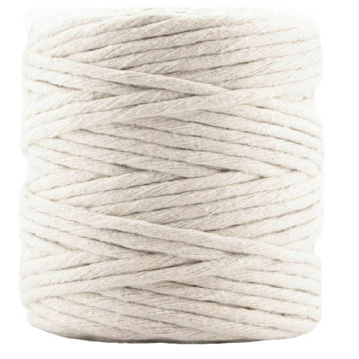 100m Makramee-Baumwollkordel Kordel 5mm Seil aus Baumwolle/Deko Schnur - natürlich