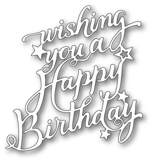 Wykrojnik - Memory Box - Wishing You a Happy Birthday Elegant Script ...