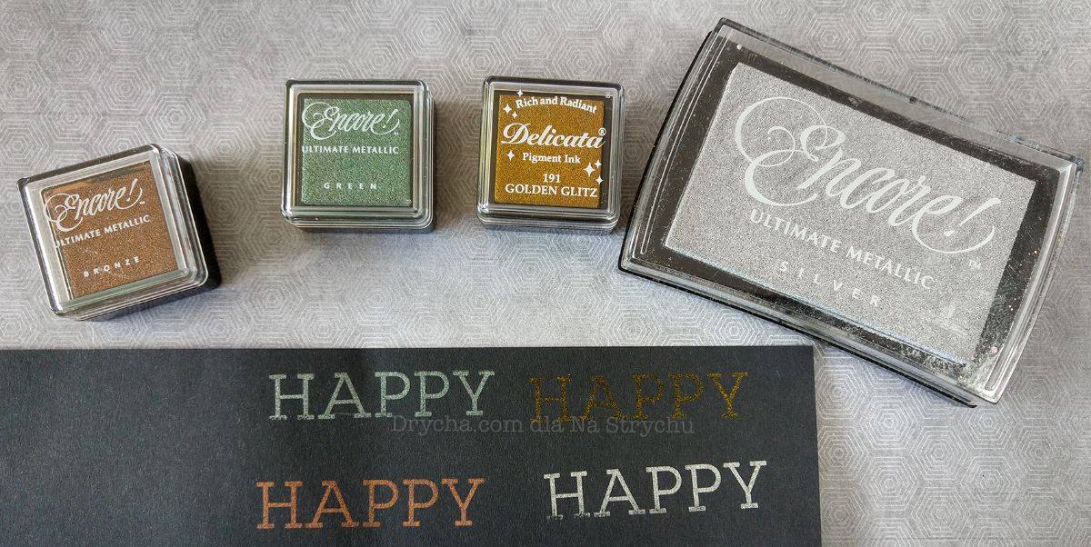 tusze metaliczne Encore i Delicata