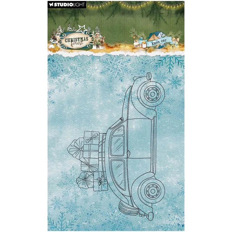 Stempel przezroczysty - Studio Light - Xmas car samochód z prezentami #2