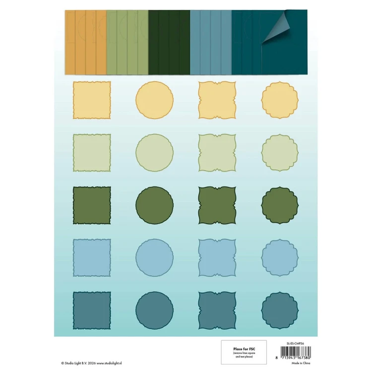 Zestaw papierów do tworzenia kartek 152 x 152 mm - Studio Light - Cottage Christmas Forest Essentials #3