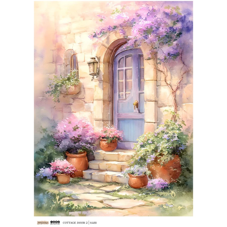 Papier ryżowy A4 - Scraplove - Cottage Door 2 Wiejskie drzwi #1