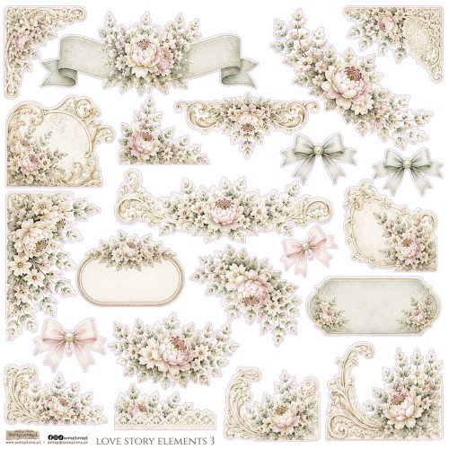 Naklejki papierowe - ScrapLove - Love Story Elements 3 #1