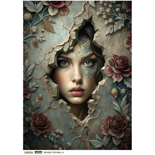 Papier ryżowy A4 - Scraplove - Behind The Wall 4 #1
