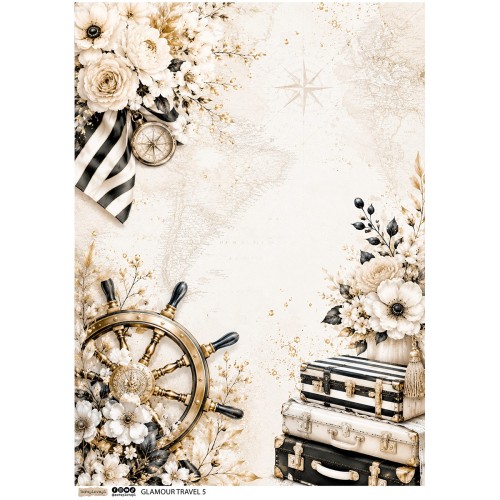 Papier ryżowy A4 - Scraplove -  Glamour Travel 5 #1