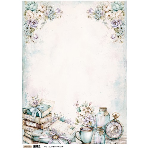 Papier ryżowy A4 - Scraplove -  Pastel Memories 6 #1
