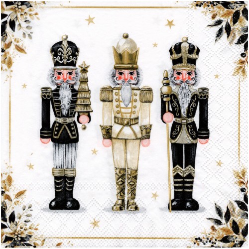 Serwetka do decoupage 33x33cm - Royal nutcrackers dziadek do orzechów #1