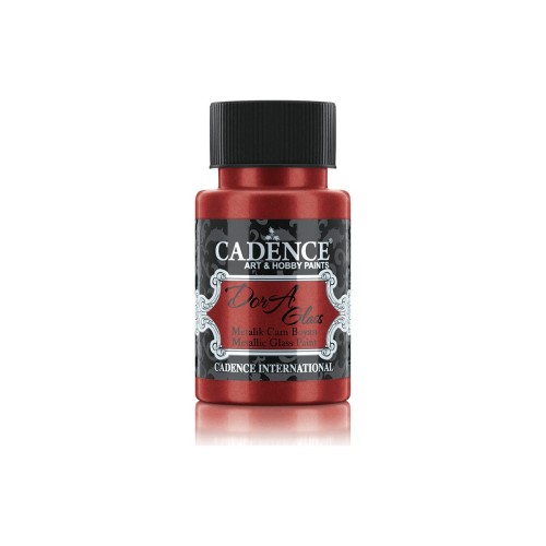 Farba metaliczna do szkła Dora - Cadence - czerwona 50 ml #1