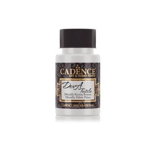 Farba do tkanin Dora - Cadence - srebrna 50 ml #1