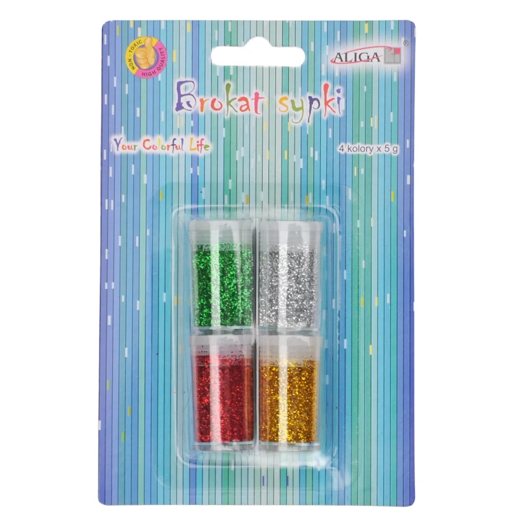 Brokat sypki biodegradowalny 4 kolory x 5 gram #1