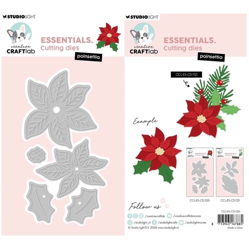 Wykrojnik do papieru - StudioLight - Poinsettia - poinsecja #1