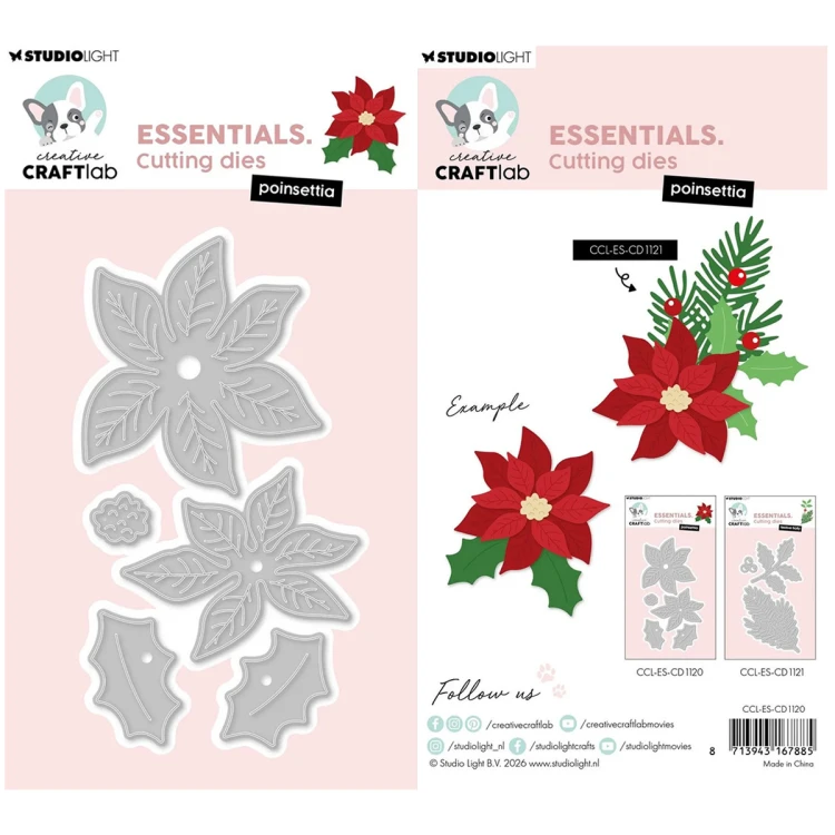 Wykrojnik do papieru - StudioLight - Poinsettia - poinsecja #1