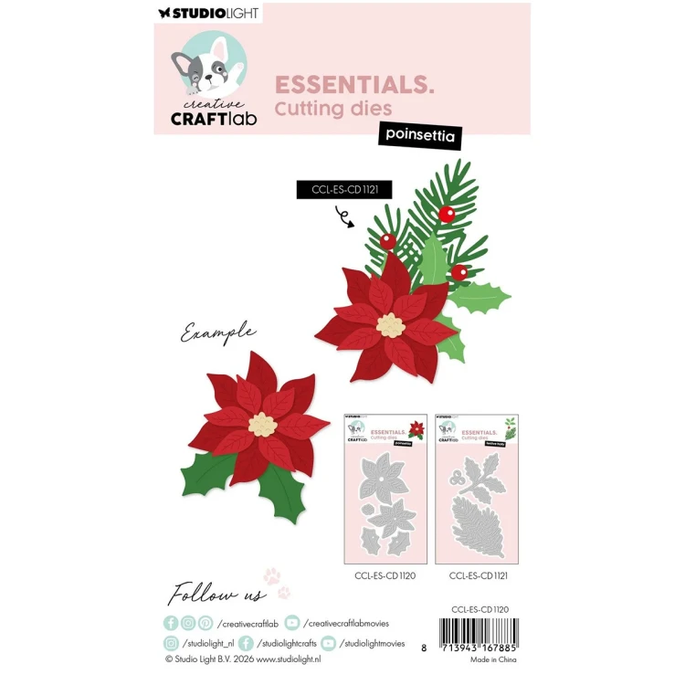 Wykrojnik do papieru - StudioLight - Poinsettia - poinsecja #3