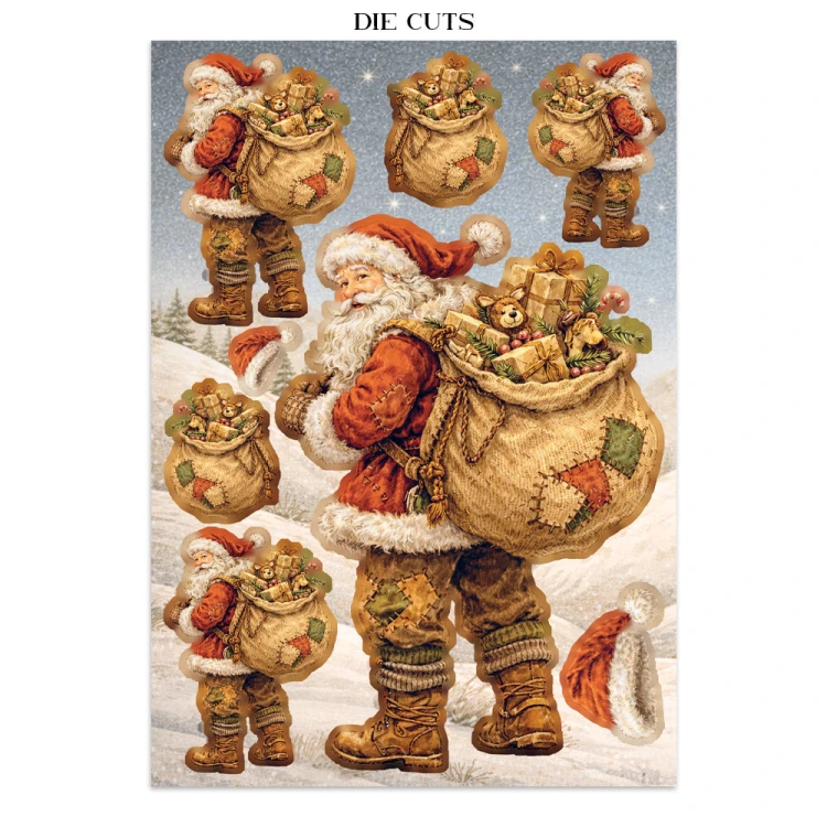 Zestaw papierów, naklejek i elementów Junk Journal - Silent Night - Stamperia  #13