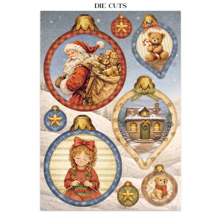 Zestaw papierów, naklejek i elementów Junk Journal - Silent Night - Stamperia  #19