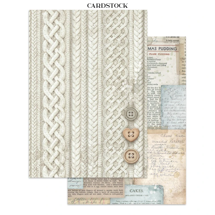 Zestaw papierów, naklejek i elementów Junk Journal - White Christmas - Stamperia  #6