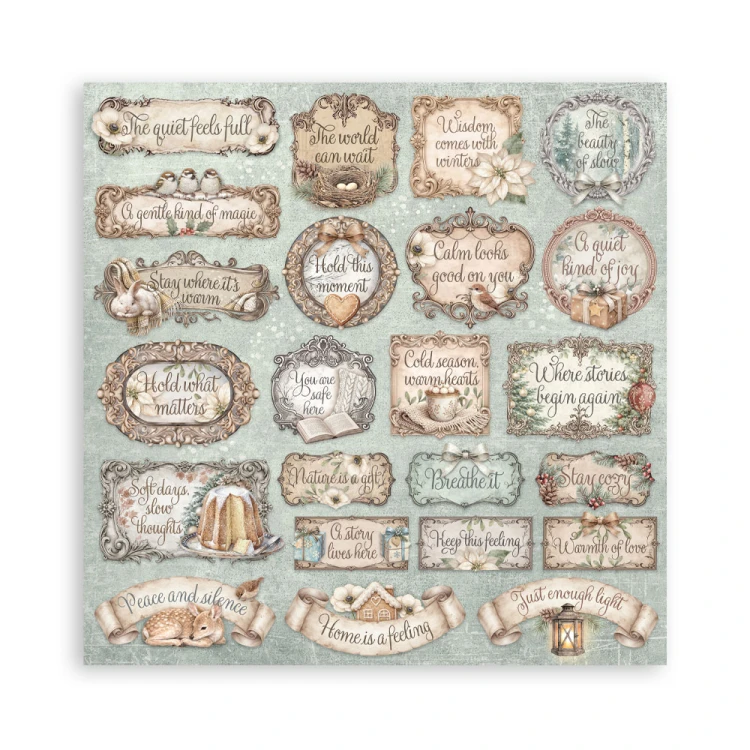 Zestaw papierów do scrapbookingu 30x30 - White Christmas - Stamperia #2