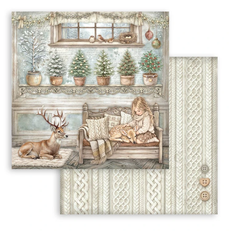 Zestaw papierów do scrapbookingu 30x30 - White Christmas - Stamperia #4