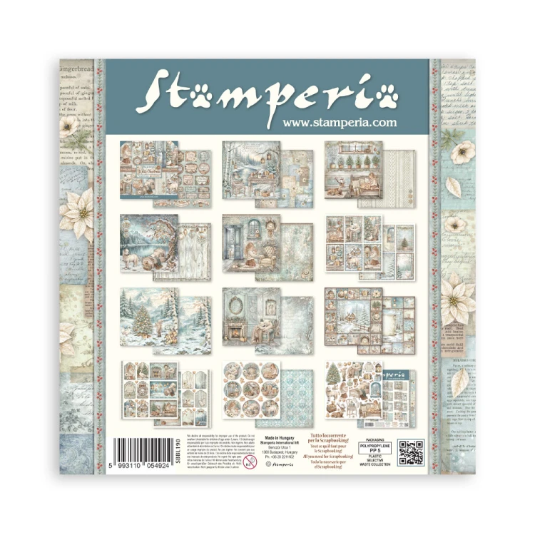 Zestaw papierów do scrapbookingu 30x30 - White Christmas - Stamperia #14