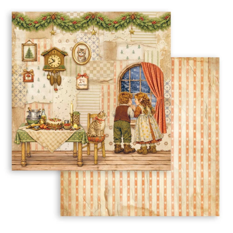 Zestaw papierów do scrapbookingu 20x20 - Silent Night - Stamperia #6