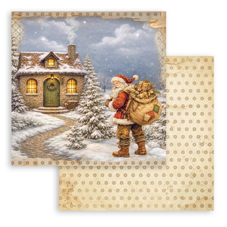 Zestaw papierów do scrapbookingu 20x20 - Silent Night - Stamperia #7
