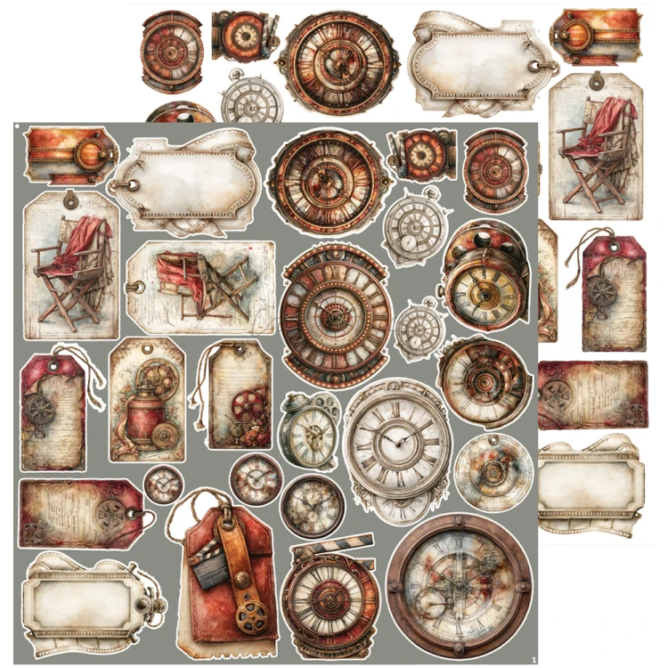 Zestaw dodatków do scrapbookingu  - Craft o'clock - Silver Screen Magic -  MIX #6