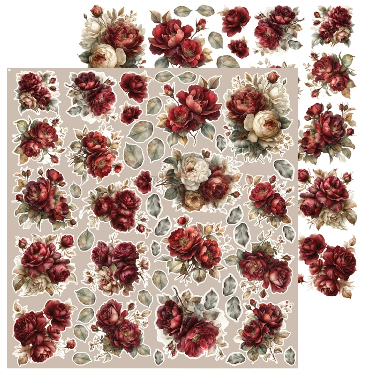 Zestaw dodatków do scrapbookingu - Craft o'clock - Silver Screen Magic - Flowers #2