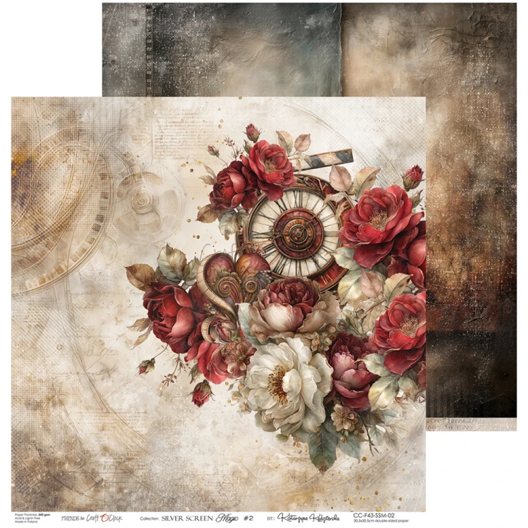 Zestaw papierów do scrapbookingu 30x30 - Craft o'clock - Silver Screen Magic #3