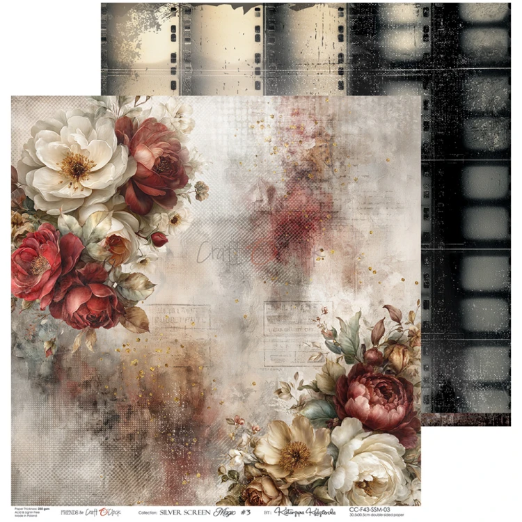 Zestaw papierów do scrapbookingu 30x30 - Craft o'clock - Silver Screen Magic #4