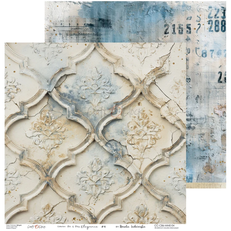 Zestaw papierów do scrapbookingu 30x30 - Craft o'clock - Mr & Mrs Elegance #6