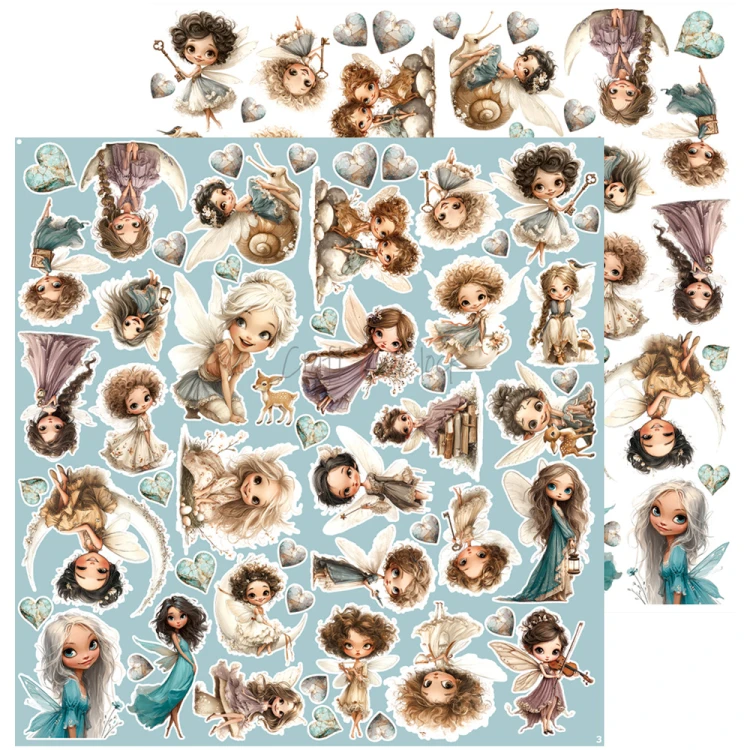 Zestaw dodatków do scrapbookingu  - Craft o'clock - Flowers of Delight -  MIX #3