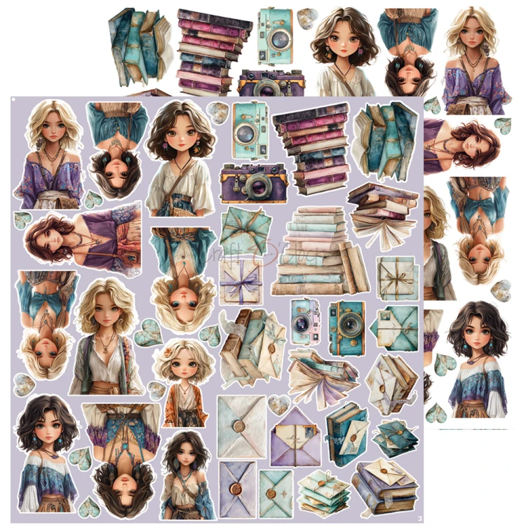 Zestaw dodatków do scrapbookingu  - Craft o'clock - Flowers of Delight -  MIX #8