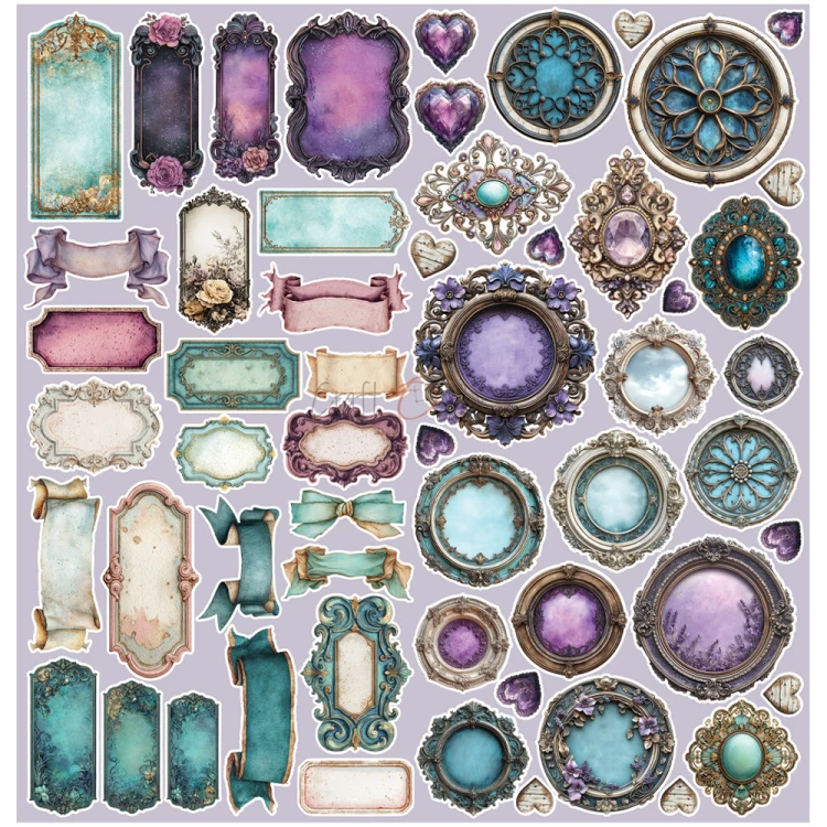Zestaw dodatków do scrapbookingu  - Craft o'clock - Flowers of Delight -  MIX #11