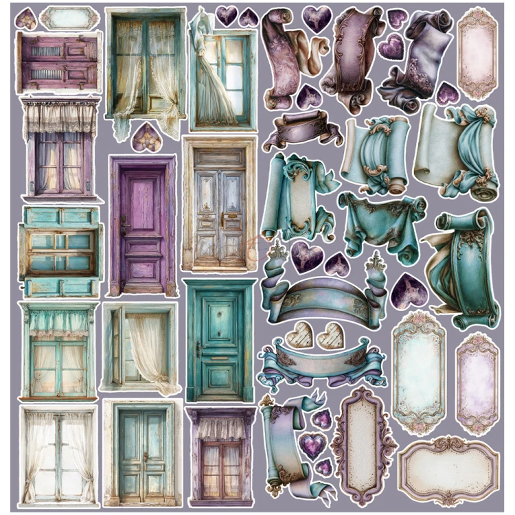 Zestaw dodatków do scrapbookingu  - Craft o'clock - Flowers of Delight -  MIX #12