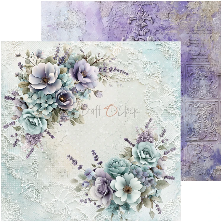 Zestaw papierów do scrapbookingu 20x20 - Craft o'clock - Flowers of Delight mix #5