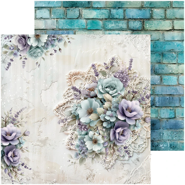 Zestaw papierów do scrapbookingu 20x20 - Craft o'clock - Flowers of Delight mix #7