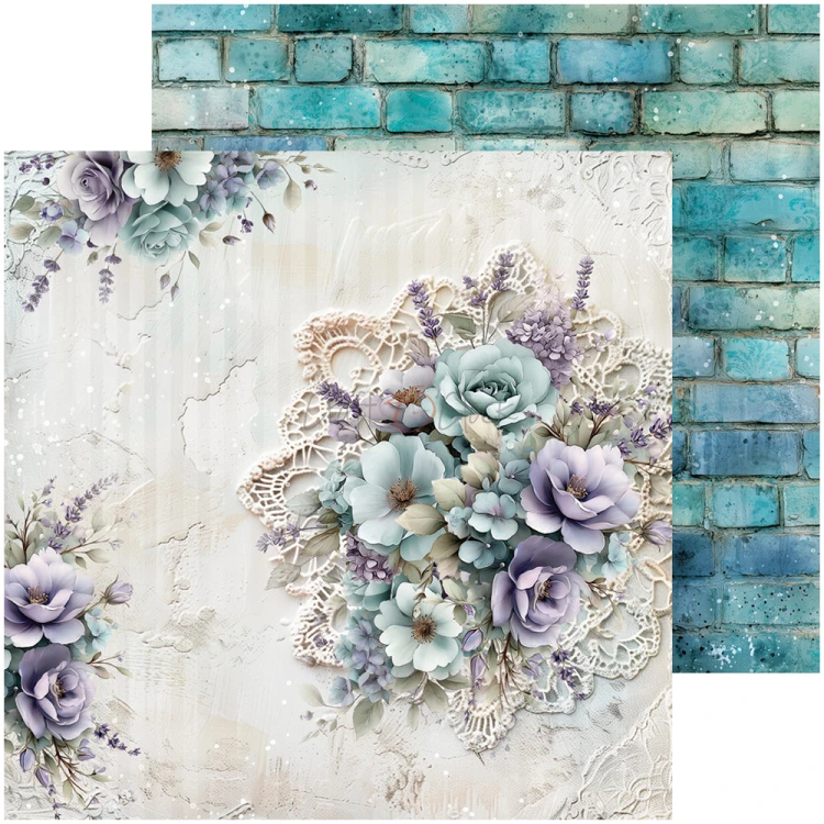 Zestaw papierów do scrapbookingu 20x20 - Craft o'clock - Flowers of Delight #7